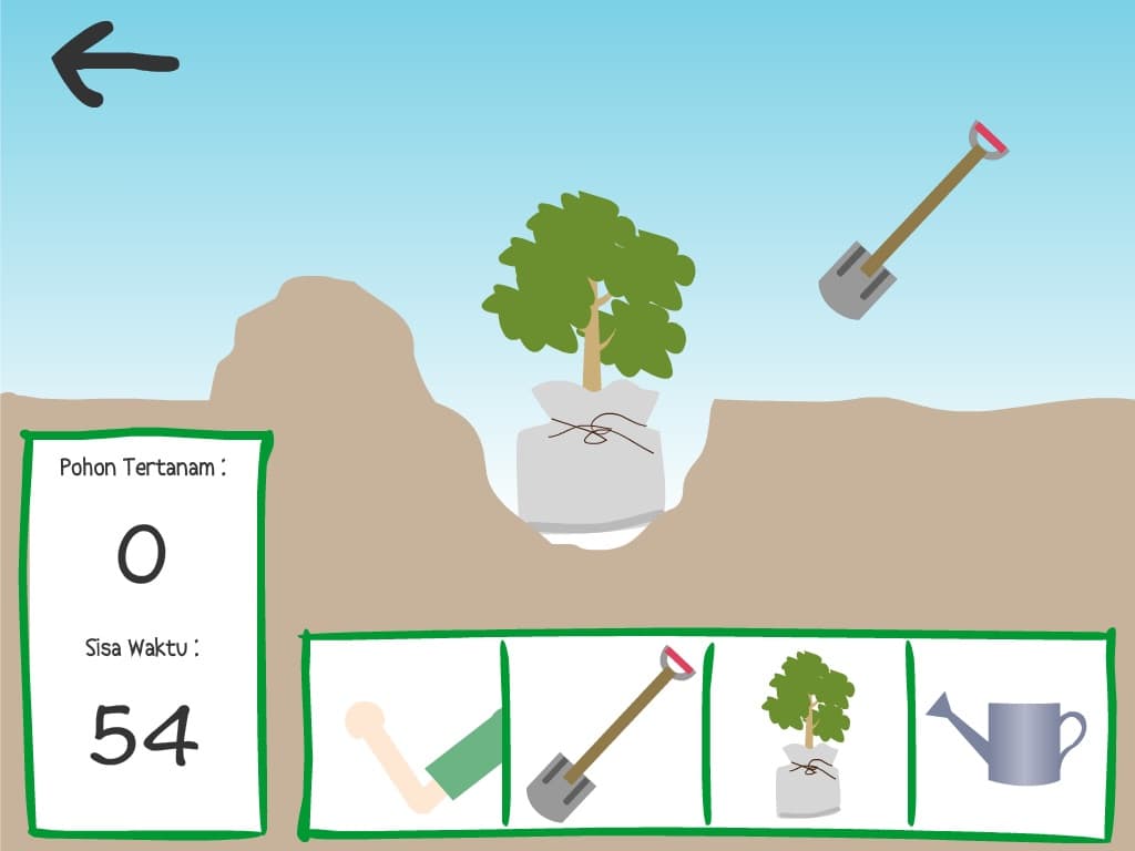 Planting tree mini-game